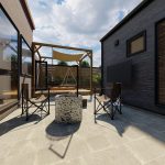 コンパクトな家　中庭